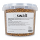 Gedroogde meelwormen 5 liter 850 gram Emmer met 5 liter gedroogde meelwormen van ca. 2 tot 4 cm voor vissen, schildpadden en vogels