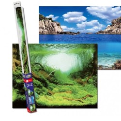 Aquarium achterwand poster | Planten en oceaan motief 