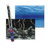 Aquarium achterwand poster | Wortels en zee motief 