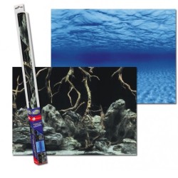 Aquarium achterwand poster | Wortels en zee motief 