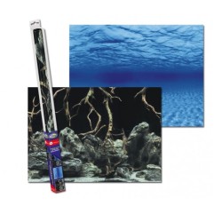 Aquarium achterwand poster | Wortels en zee motief 