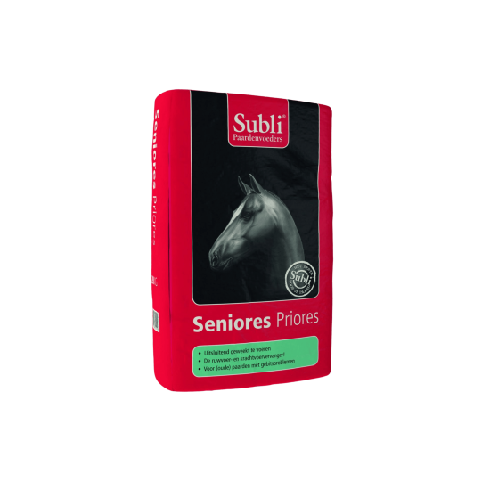 Subli Seniores Priores 20 kg Zak Subli Seniores Priores van 20 kg totaalvoer voor oudere paarden en pony's
