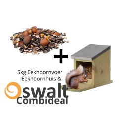 Combideal: Eekhoornhuis + 5kg Eekhoornvoer Combideal: Eekhoornhuis + 5kg Eekhoornvoer