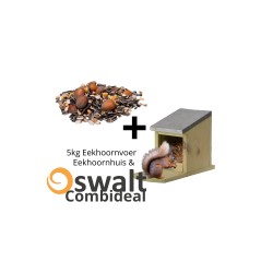 Combideal: Eekhoornhuis + 5kg Eekhoornvoer 