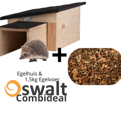 Combideal: Egelhuis met Egelvoer 1,5kg Combideal: Egelhuis met Egelvoer 1,5kg