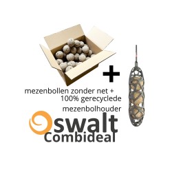 Mezenbol zonder net | Met 100% gerecyclede mezenbolhouder Mezenbol zonder net | Met 100% gerecyclede mezenbolhouder