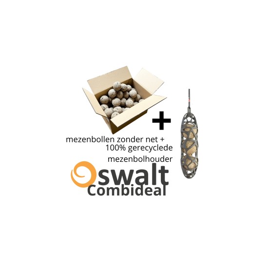 Mezenbol zonder net | Met 100% gerecyclede mezenbolhouder Mezenbol zonder net | Met 100% gerecyclede mezenbolhouder