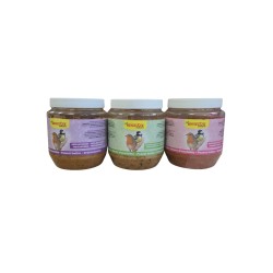 Vogelpindakaas Trio Bosvruchten, Meelwormen en Zonnepitten (12x350gram)