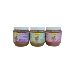 Vogelpindakaas Trio Bosvruchten, Meelwormen en Zonnepitten (12x350gram)