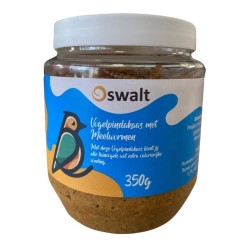 Vogelpindakaas  met meelwormen 