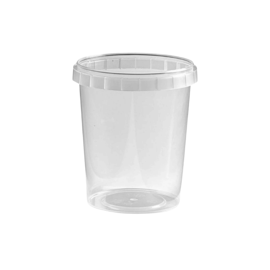 Plastic bakjes 1 Liter met deksels - Transparant Plastic bakjes 1 Liter met deksels - Transparant