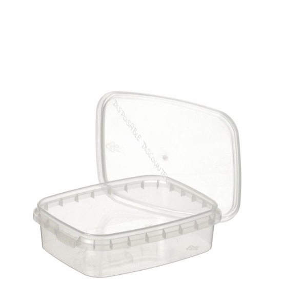 Plastic bakjes 150ml met deksel - Transparant