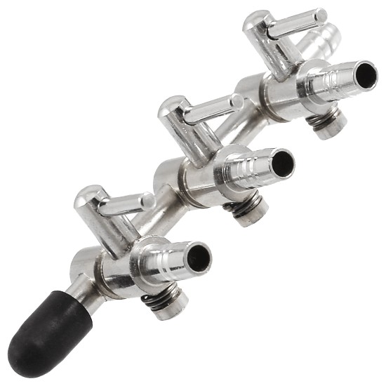 RVS Luchtkraan 3 uitgangen RVS Luchtkraan 3 uitgangen