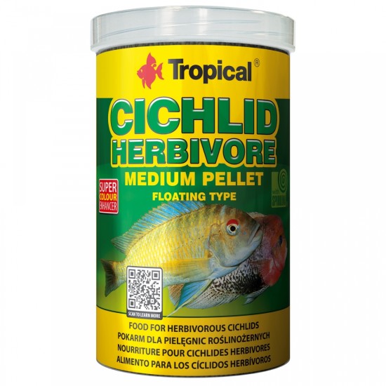 Tropical Cichlide Pellet Herbivoor Medium (1 Liter) Tropical Cichlide Pellet Herbivoor Medium (1 Liter)