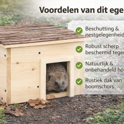 Egelhuis met 2 kamers - Eenvoudig bouwpakket Egelhuis met 2 kamers - Eenvoudig bouwpakket