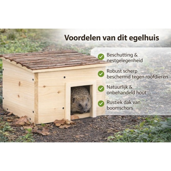 Egelhuis met 2 kamers - Eenvoudig bouwpakket Egelhuis met 2 kamers - Eenvoudig bouwpakket