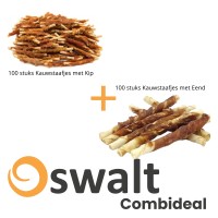 Combideal: Kauwstaafjes met kip en eend 