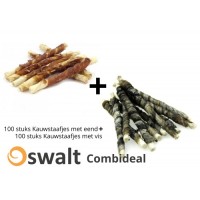 Combideal: Kauwstaafjes met vis en eend