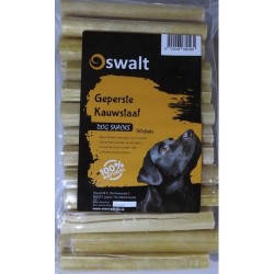 Geperste Kauwstaaf - Runderhuid - 15cm Geperste Kauwstaaf - Runderhuid - 15cm