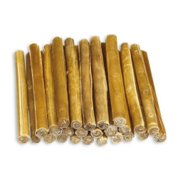 Geperste kauwstaaf - Runderhuid - 25cm Geperste kauwstaaf - Runderhuid - 25cm